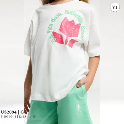 طقم بناتى بطبعة زهرة