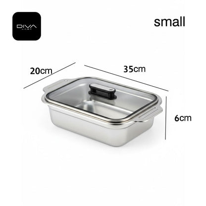 حافظة طعام ستيل بتصميم عملي