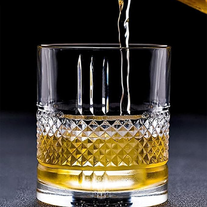 طقم أكواب زجاجية منقوشة