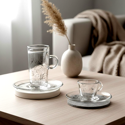 طقم استكانة وفنجان 18قطعة