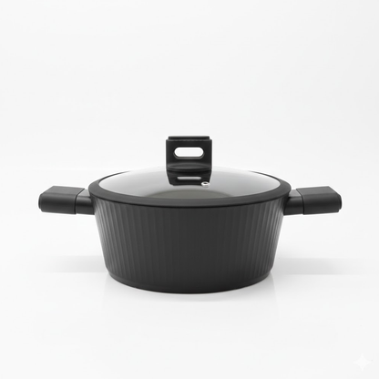 مقلاة طهي بغطاء زجاج