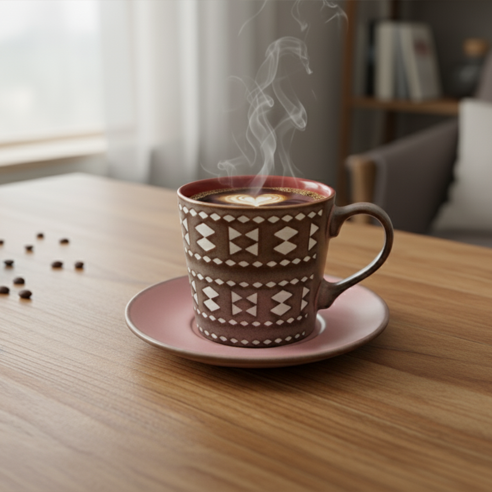 طقم فناجين بتصميم كامل