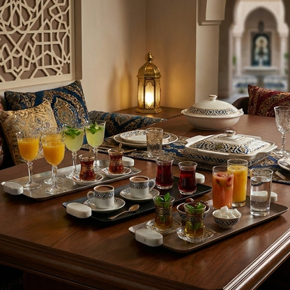 صينية تقديم بلمسة رخامية