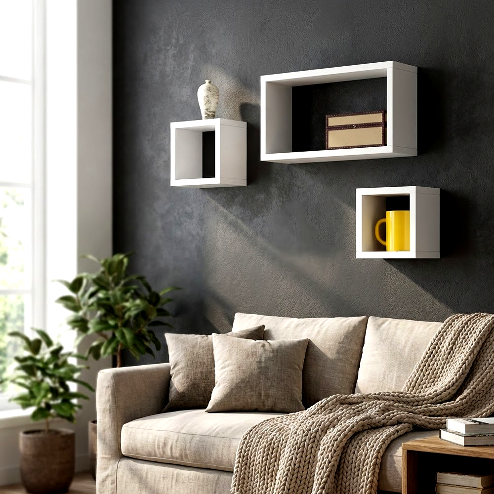 طقم أرفف حائط ديكور 3 قطع