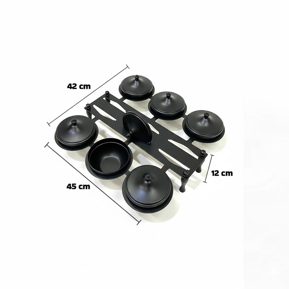 ماعون تقديم من 6 قطع مع حامل