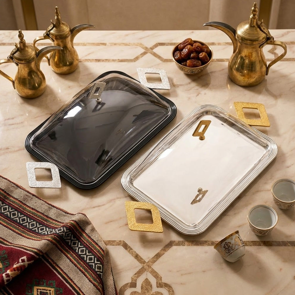 طبق تقديم صغير مع غطاء