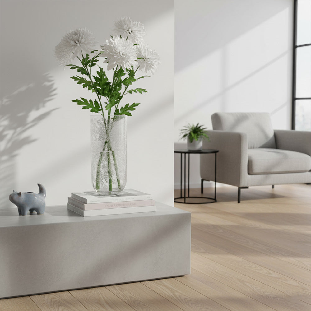 مزهرية زجاجية 25 سم