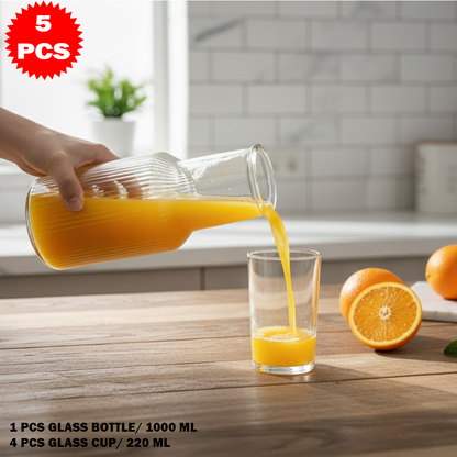 طقم عصير زجاجي 5 قطع