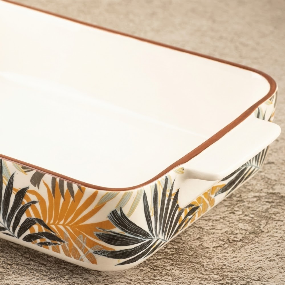 صينية فرن سيراميك مستطيلة