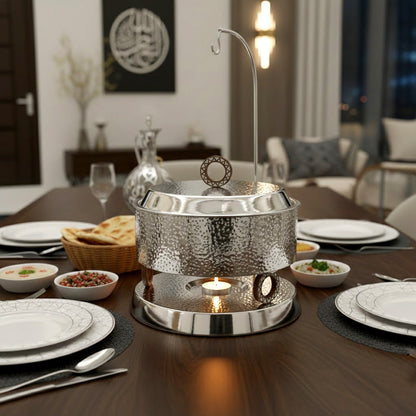 طبق تسخين فضي – 4 لتر