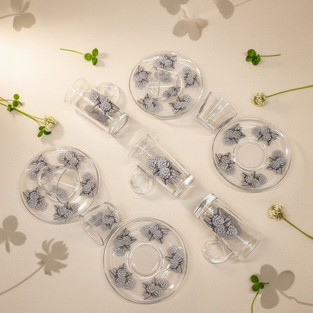 طقم استكانة وفنجان 18قطعة