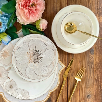 طقم أطباق مائدة فاخر 24 قطعة