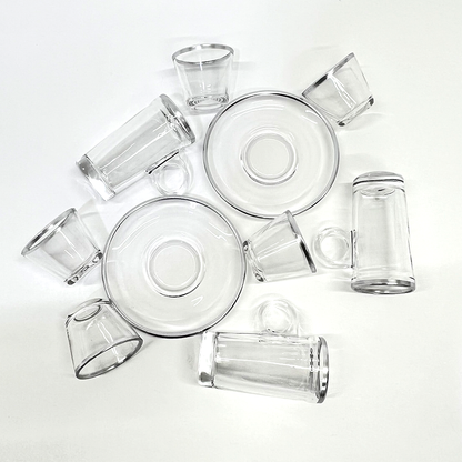 طقم استكانة وفنجان 18قطعة