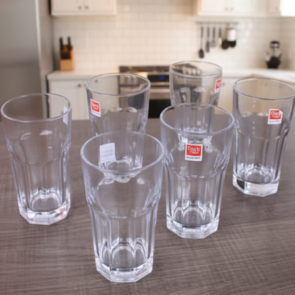 طقم أكواب زجاجية كلاسيكية – 6 قطع (415 مل)