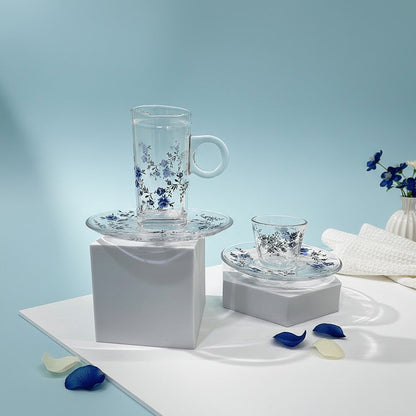 طقم استكانة وفنجان 18 قطعة