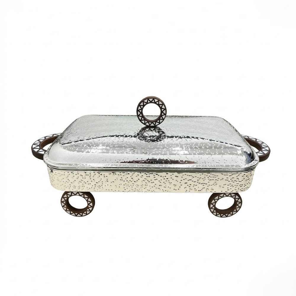 سخان تقديم طعام بغطاء معدني