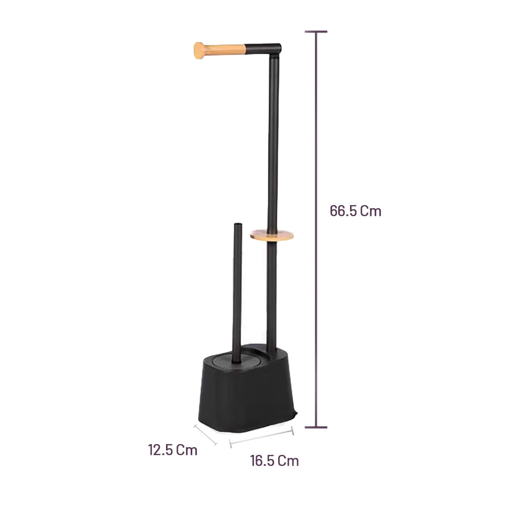 حامل ورق التواليت مع حامل فرشاة