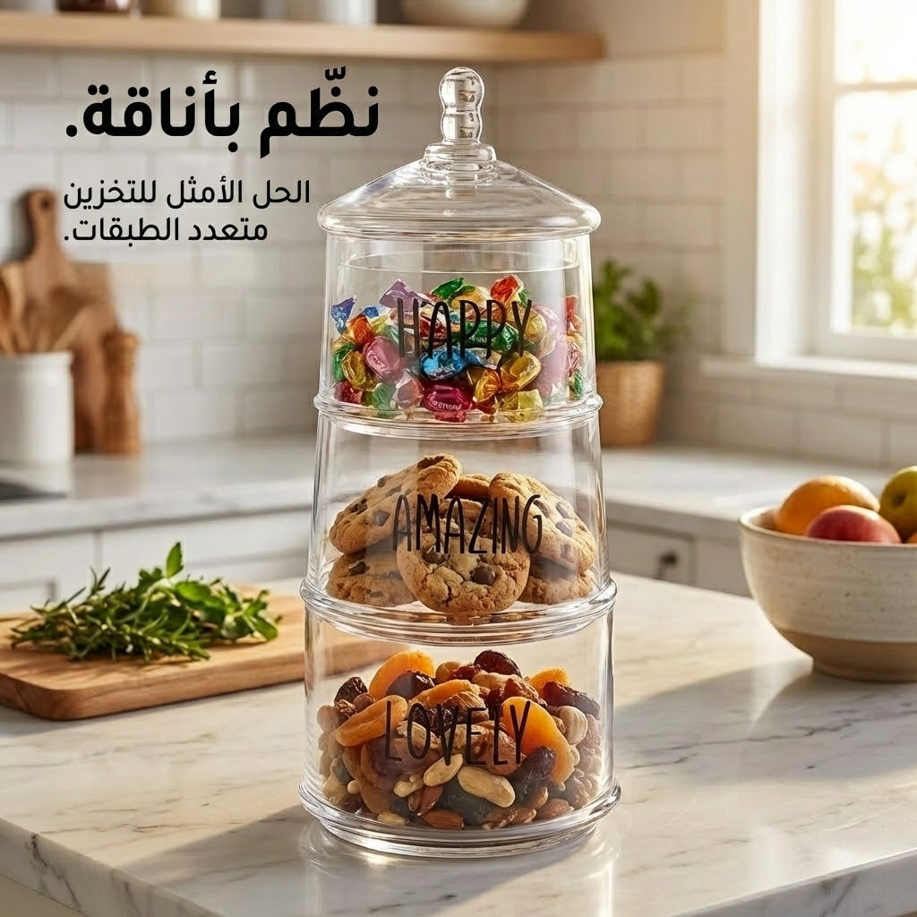 مرطبان زجاجي مستدير