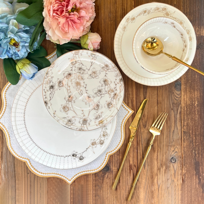 طقم أطباق مائدة فاخر 24 قطعة