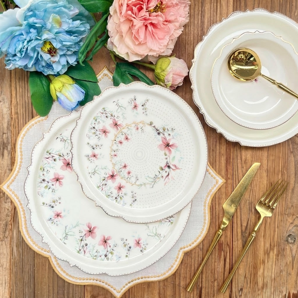 طقم أطباق مائدة فاخر 24 قطعة