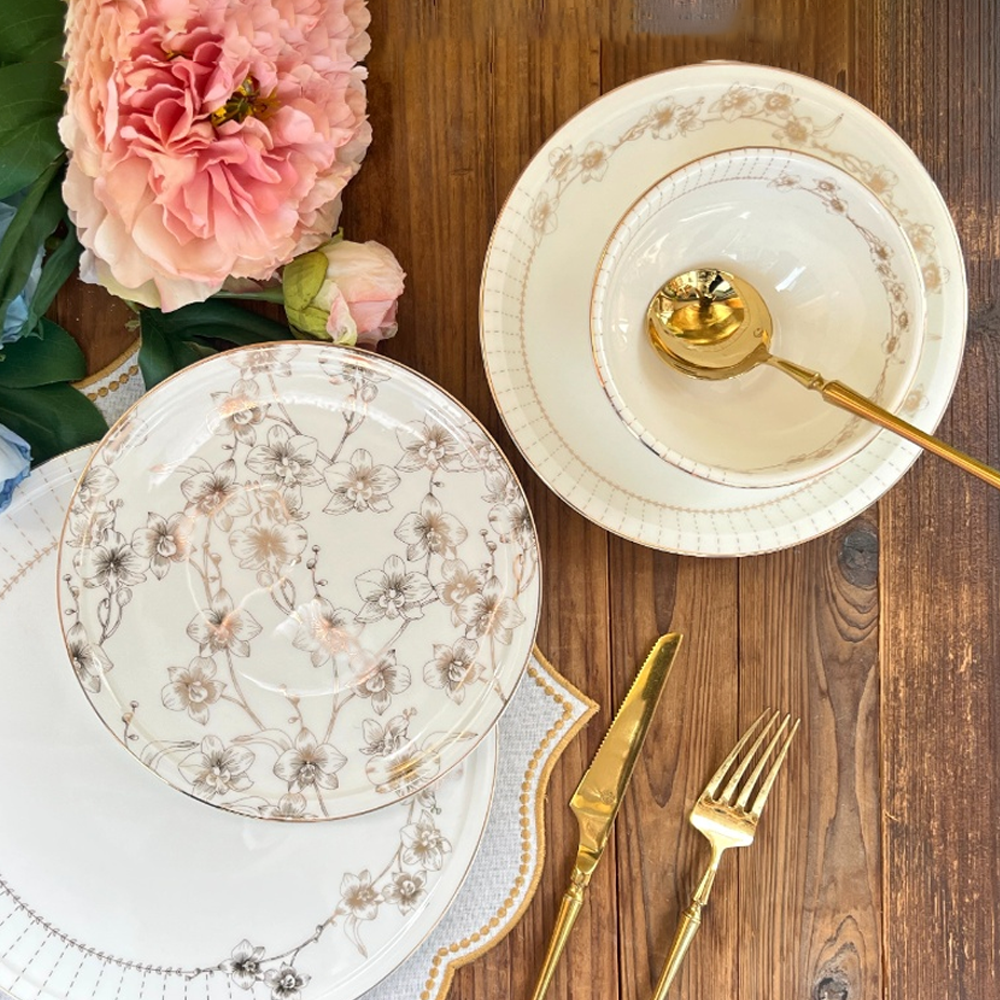 طقم أطباق مائدة فاخر 24 قطعة