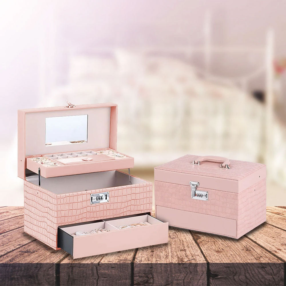 حقيبة مجوهرات 3 طبقات