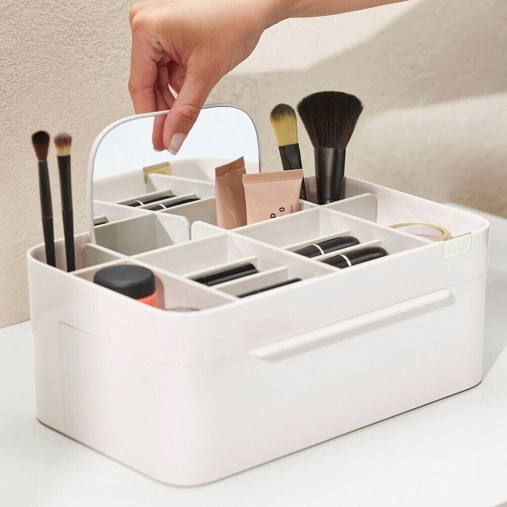 ‏منظم مستحضرات التجميل مع درج ، مرآة‏