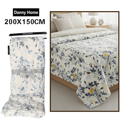 بطانية قطيفة فاخرة ناعمة رسمه الورد