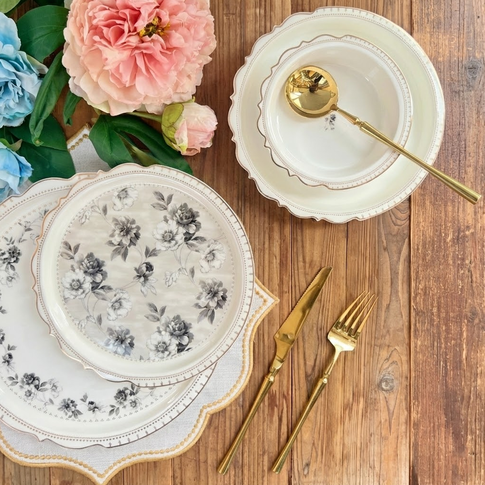 طقم أطباق مائدة فاخر 24 قطعة