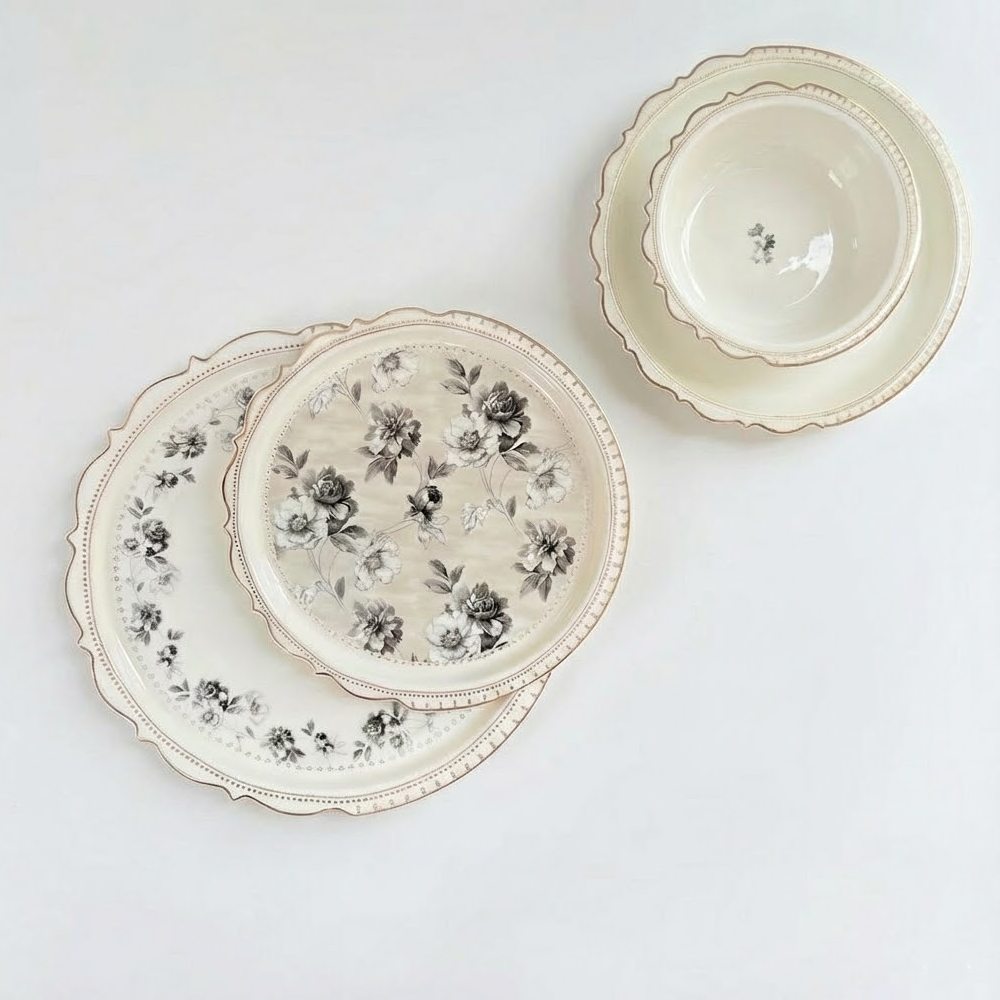 طقم أطباق مائدة فاخر 24 قطعة