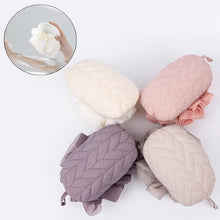 ليفة استحمام فاخرة مزدوجة الطبقات بتصميم بيضاوي ناعم – 14 سم