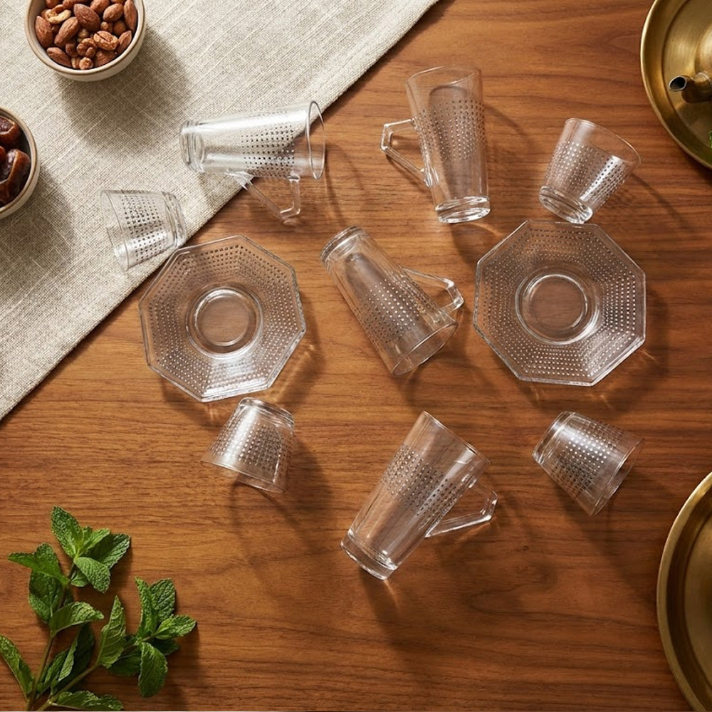 طقم استكانة وفنجان 18قطعة