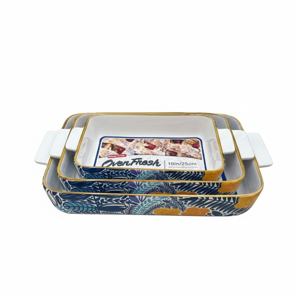 صينية فرن سيراميك مستطيلة