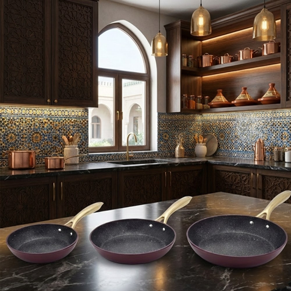 مقلاة جرانيت فاخرة غير لاصق