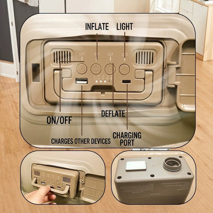 أريكة قابلة للنفخ مع مضخة هواء مدمجة