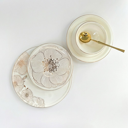 طقم أطباق مائدة فاخر 24 قطعة