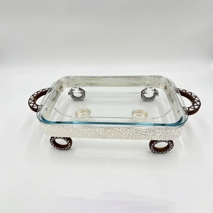 سخان تقديم طعام بغطاء معدني