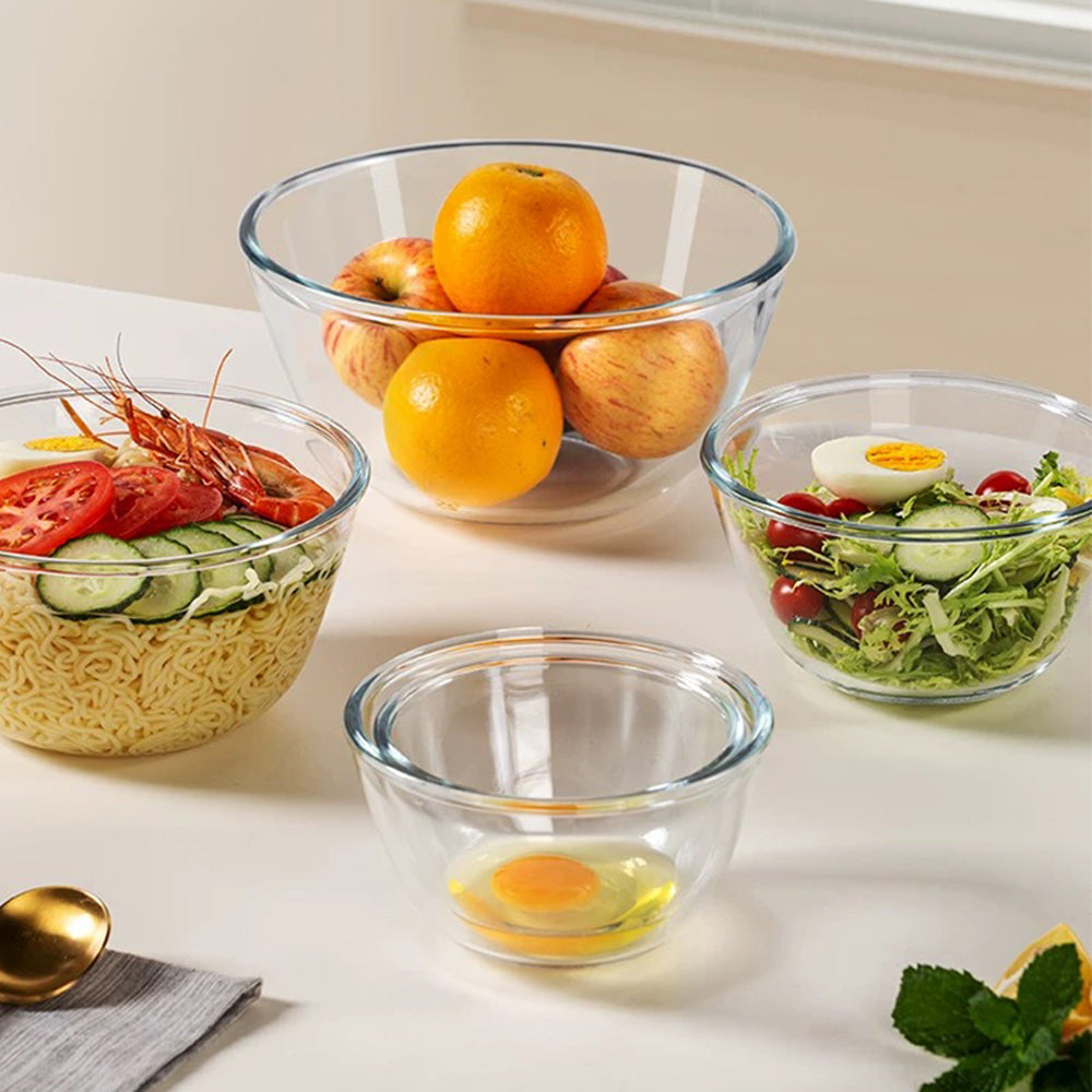 مجموعة أوعية زجاجية