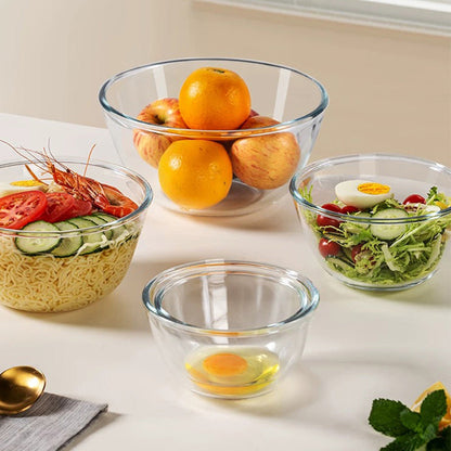 مجموعة أوعية زجاجية