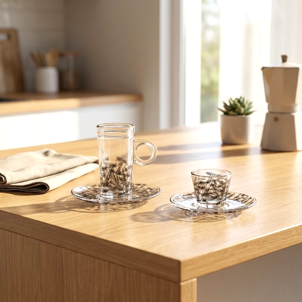 طقم استكانة وفنجان 18قطعة