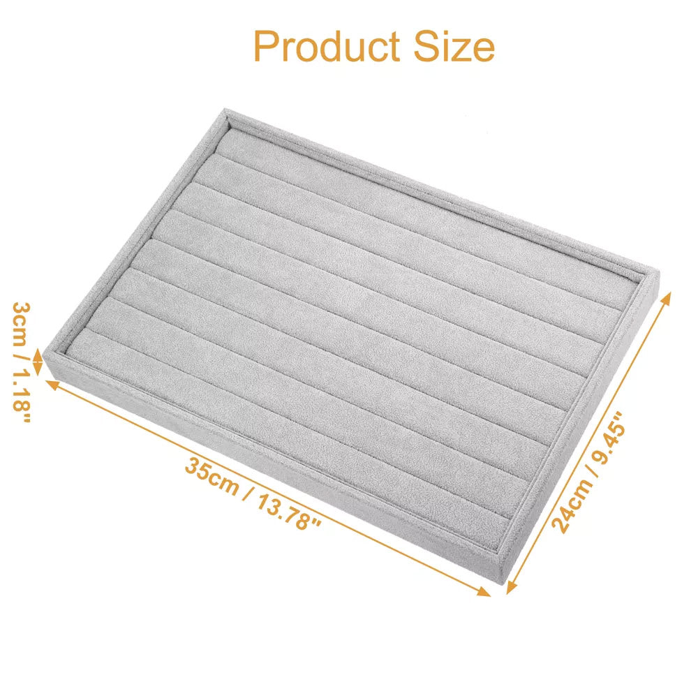 صينية لتنظيم المجوهرات مخمل