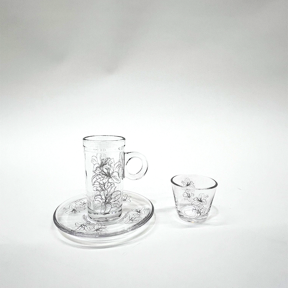 طقم استكانة وفنجان 18قطعة