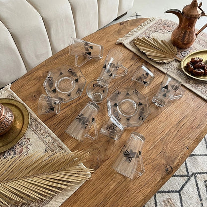 طقم استكانة وفنجان 18قطعة