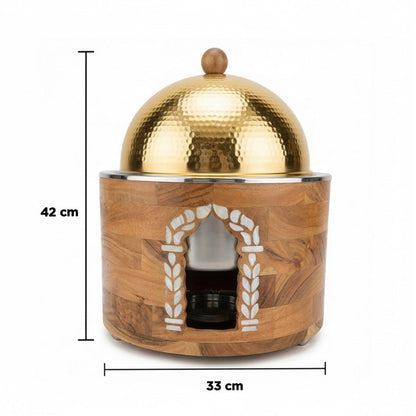 سخان طعام بقاعدة خشبية 5 لتر