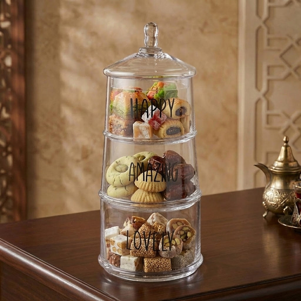 مرطبان زجاجي مستدير