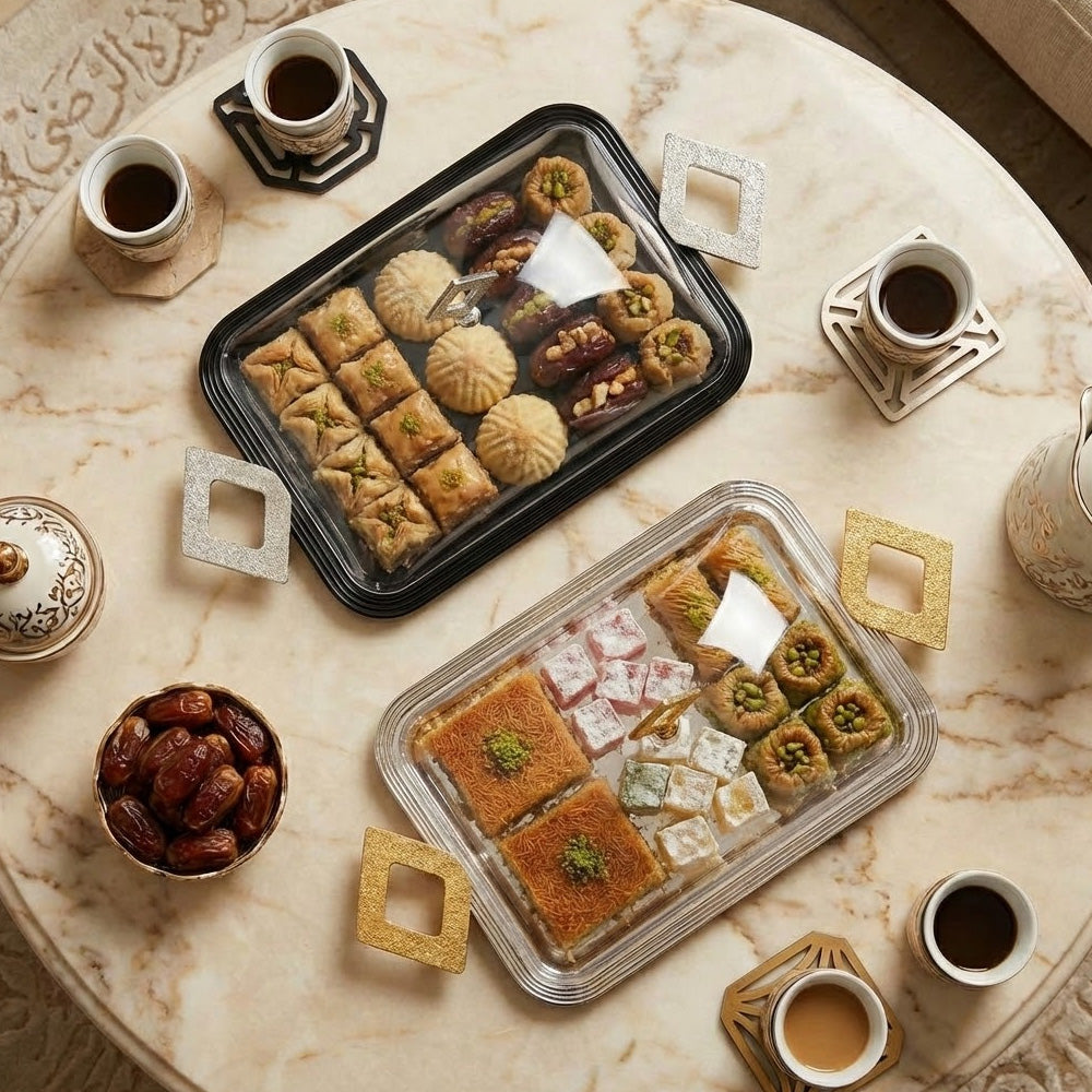 طبق تقديم صغير مع غطاء