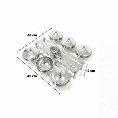 ماعون تقديم من 6 قطع مع حامل