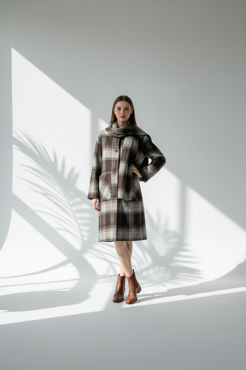 جاكيت نسائي مع اسكارف