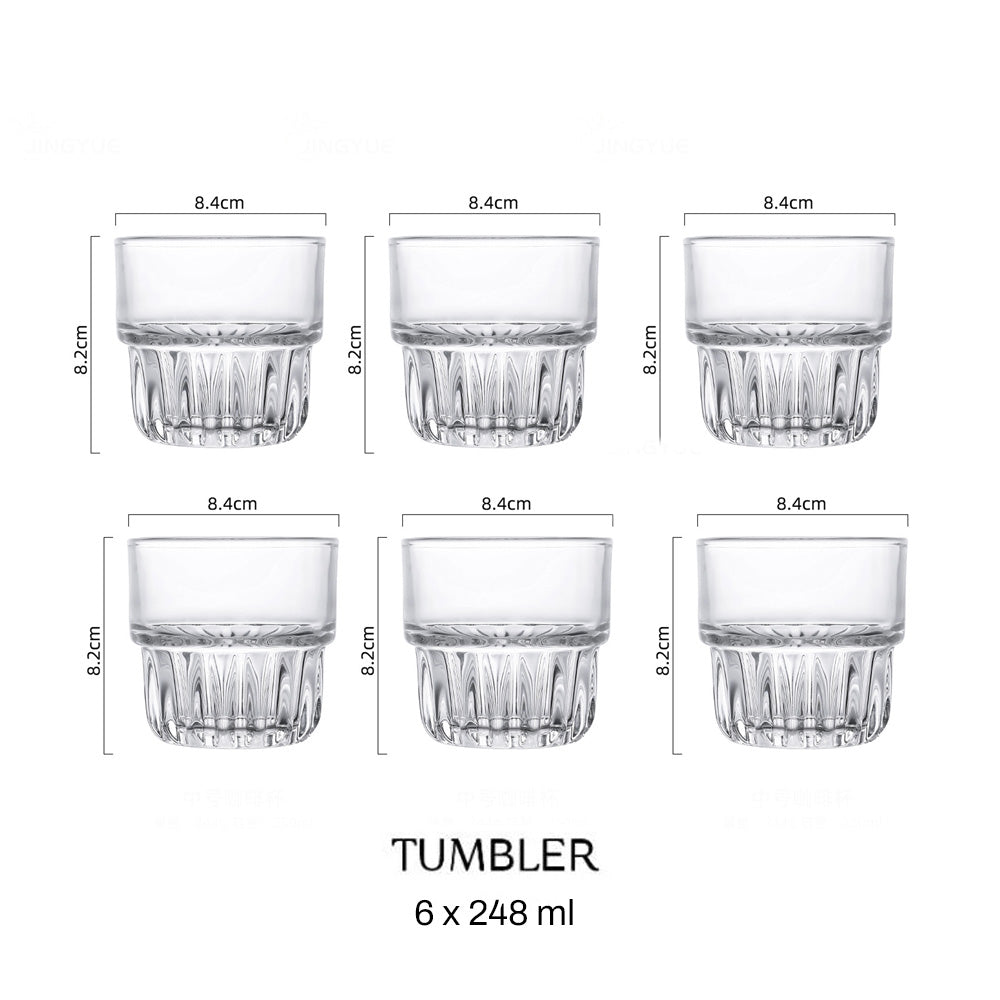 طقم أكواب – 6 × 248 مل