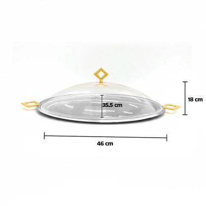 صينية تقديم بغطاء مقبب - كبير